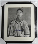 Ted Williams Autographed Framed 16x20 - 1938 Minnesota Millers
