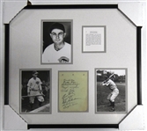 Willard Hershberger Autographed Framed Display (Tragic Figure in Baseball)