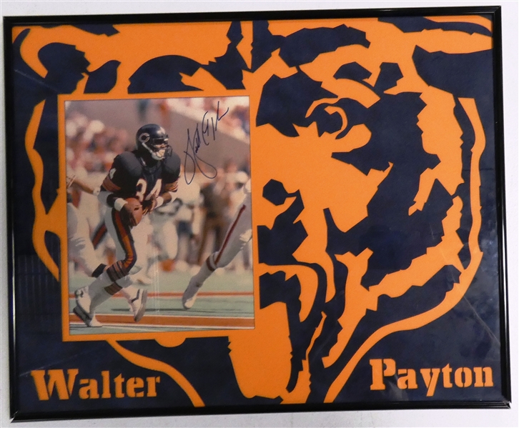Walter Payton Autographed Framed 8x10