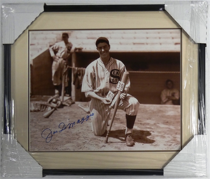 Joe DiMaggio Autographed Framed 11x14