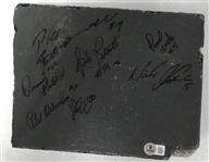 Joe Louis Arena 8"x10" Concrete Signed by 7 Captains