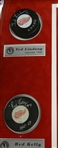 Detroit Red Wings Hall of Famers Autographed Puck Display (Pick up Only)