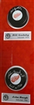 Detroit Red Wings Hall of Famers Autographed Puck Display (Pick up Only)