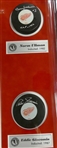 Detroit Red Wings Hall of Famers Autographed Puck Display (Pick up Only)