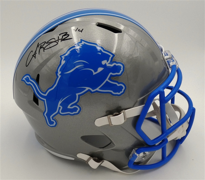 Amon-Ra St. Brown Autographed Detroit Lions Full Size Replica Helmet