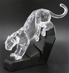 Swarovski Crystal Soulmates Panther on Black Granite