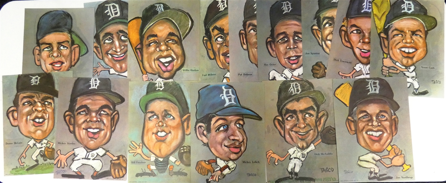 1968 Detroit Tigers Tasco Lithograph Set