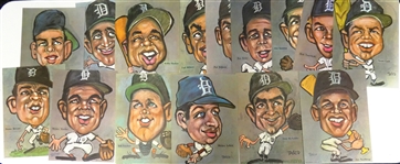 1968 Detroit Tigers Tasco Lithograph Set