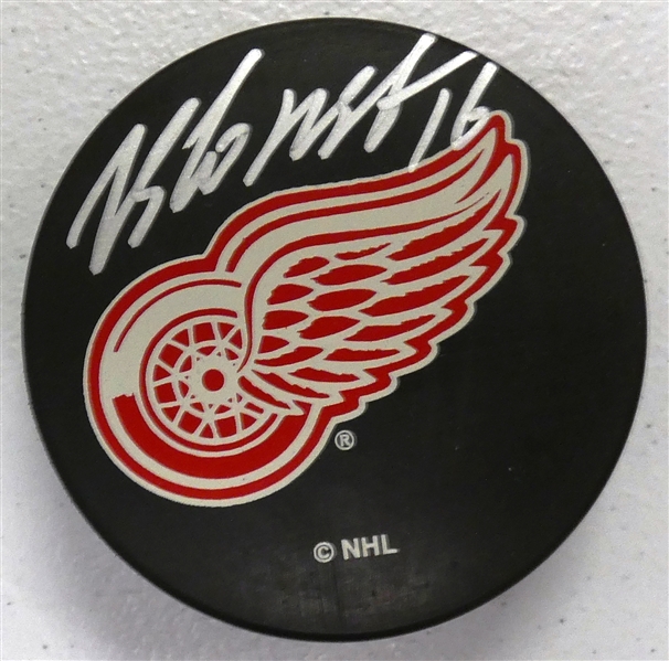 Vladimir Konstantinov Pre-Accident Autographed Red Wings Puck