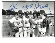 Scully, Lasorda, Garvey, Lopes & Cey Autographed 8x10 1977 Sports Illustrated Photo
