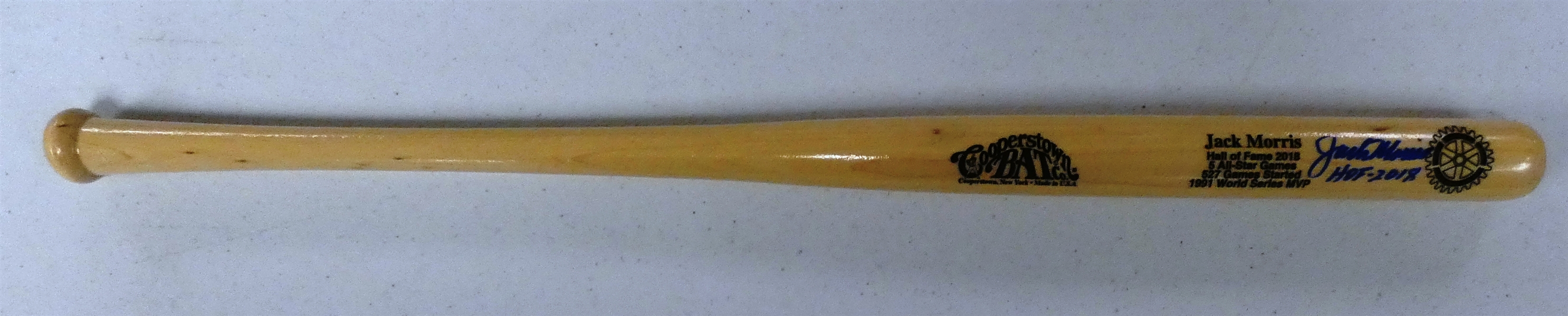 Jack Morris Autographed Mini Bat