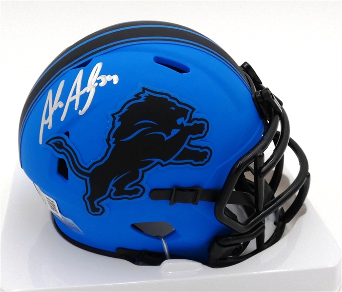 Alex Anzalone Autographed Detroit Lions Mini Helmet