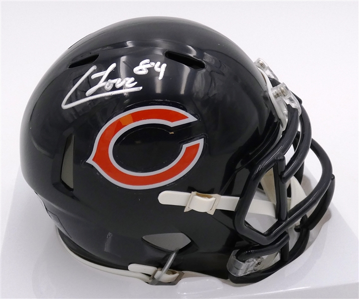 Colston Loveland Autographed Chicago Bears Mini Helmet