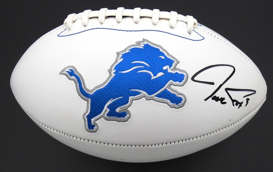 Jack Fox Autographed Detroit Lions Football