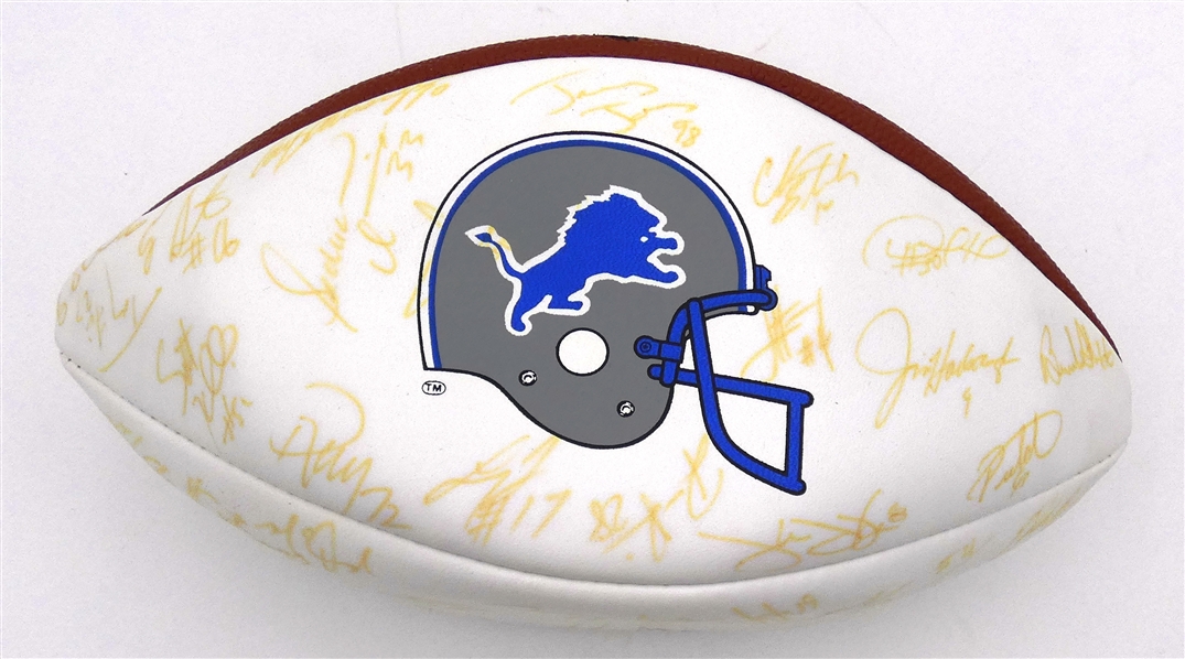 2001 Detroit Lions Team Signed Football