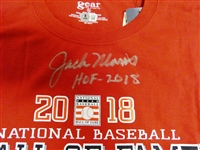 Jack Morris Autographed Hall of Fame T-Shirt