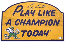 C.J. Carr Autographed Notre Dame Sign
