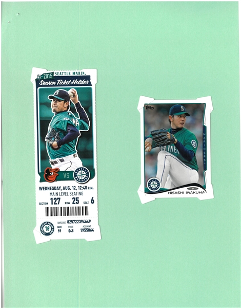 Hisashi Iwakuma No Hitter Ticket