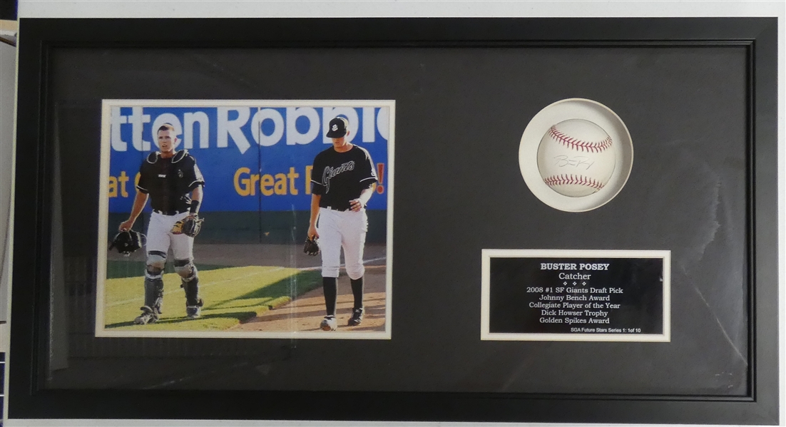 Buster Posey Autographed Framed Baseball
