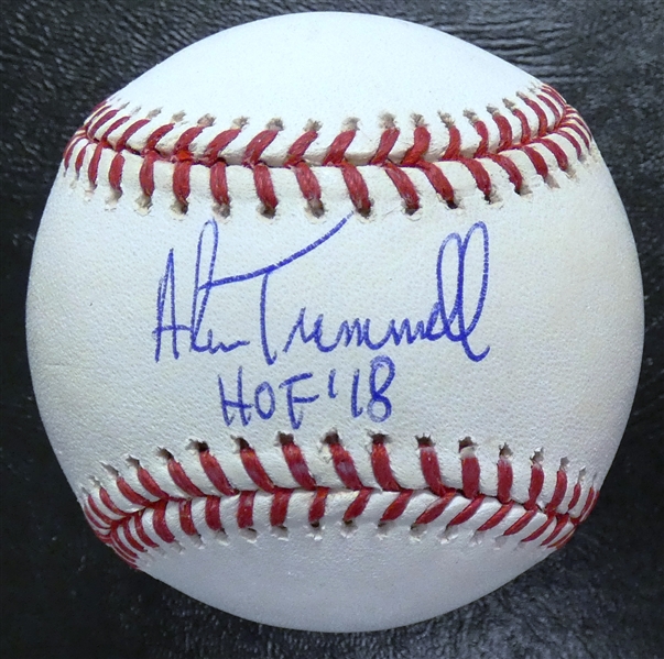 Alan Trammell Autographed Baseball w/ HOF