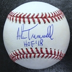 Alan Trammell Autographed Baseball w/ HOF