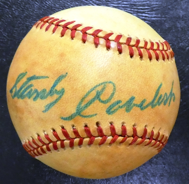 Stan Coveleski Autographed Baseball