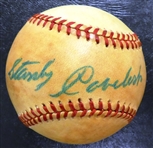 Stan Coveleski Autographed Baseball