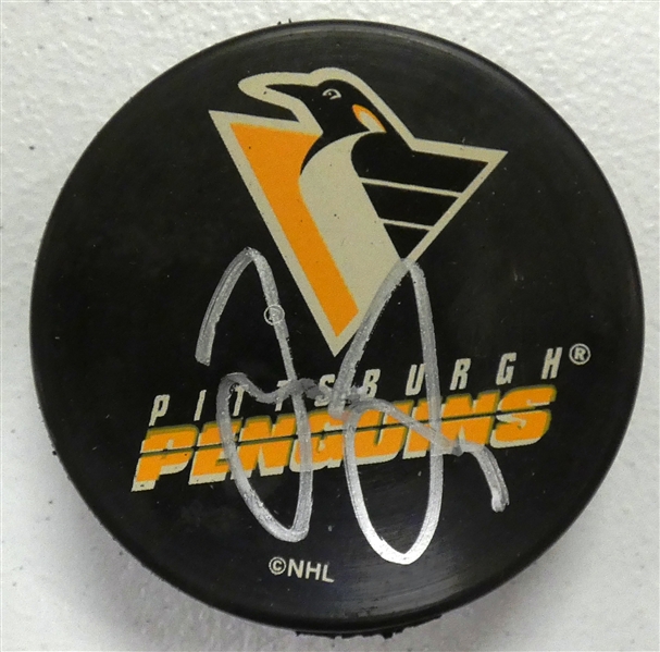 Jaromir Jagr Autographed Penguins Puck