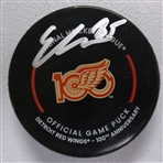 Emmitt Finnie Autographed Red Wings 100th Puck