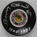 Bobby Hull Autographed Blackhawks Puck w/ HOF