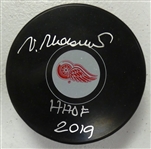 Vaclav Nedomansky Autographed Red Wings Puck w/ HOF