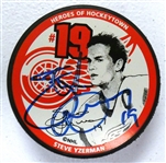 Steve Yzerman Autographed Photo Puck