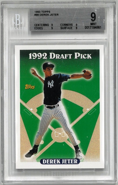 Derek Jeter BGS 9 1993 Topps