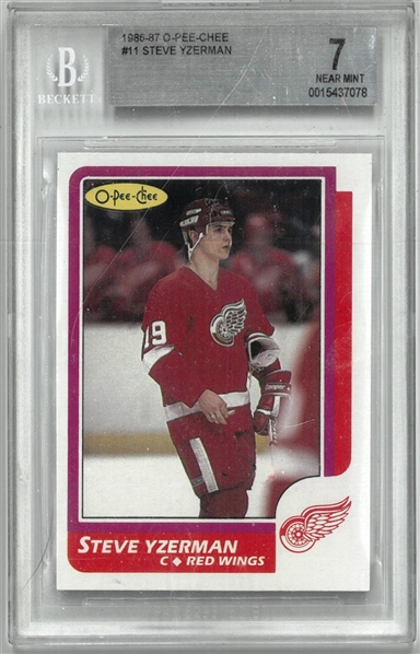 Steve Yzerman BGS 7 1986-87 O-Pee-Chee