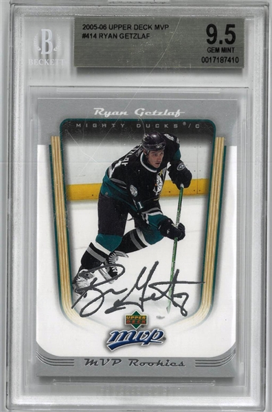 Ryan Getzlaf BGS 9.5 2005-06 Upper Deck MVP