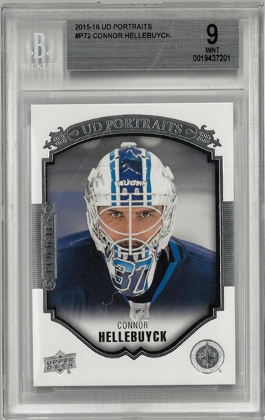 Connor Hellebuyck BGS 9 2015-16 UD Portraits