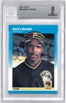 Barry Bonds BGS 9 1987 Fleer