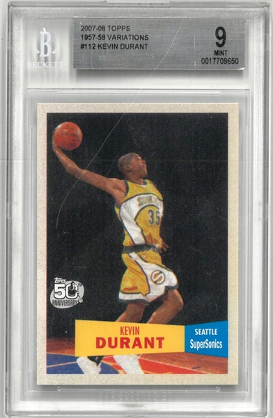 Kevin Durant BGS 9 2007-08 Topps 1957