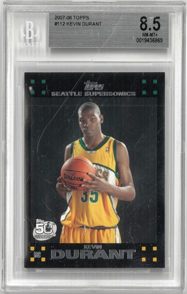 Kevin Durant BGS 8.5 2007-08 Topps