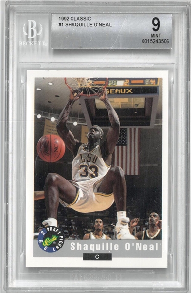 Shaquille ONeal BGS 9 1992 Classic