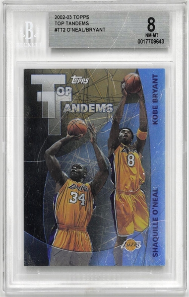 Shaq & Kobe BGS 8 2002-03 Topps