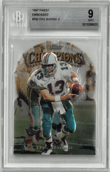 Dan Marino BGS 9 1997 Finest Embossed