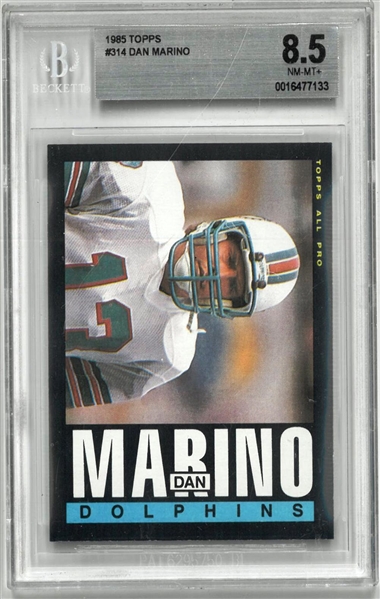 Dan Marino BGS 8.5 1985 Topps
