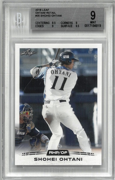 Shohei Ohtani BGS 9 2018 Leaf 