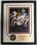 Nolan Ryan Autographed 8x10 Highland Mint Display