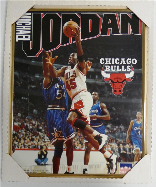Michael Jordan 16x20 Framed Poster vs Magic
