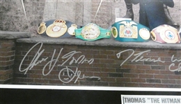 Thomas Hitman Hearns Autographed Framed 20x30 (Pick up Only)
