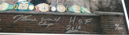Thomas Hitman Hearns Autographed Framed 20x30 (Pick up Only)