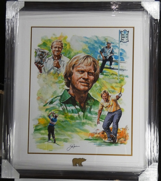 Jack Nicklaus Autographed Framed Lithograph (Pick Up Only)