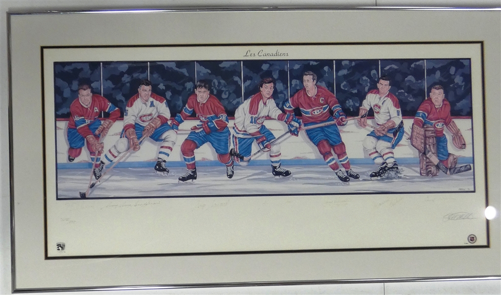 Montreal Canadiens Lithograph Signed by 7 (Pick up Only)
